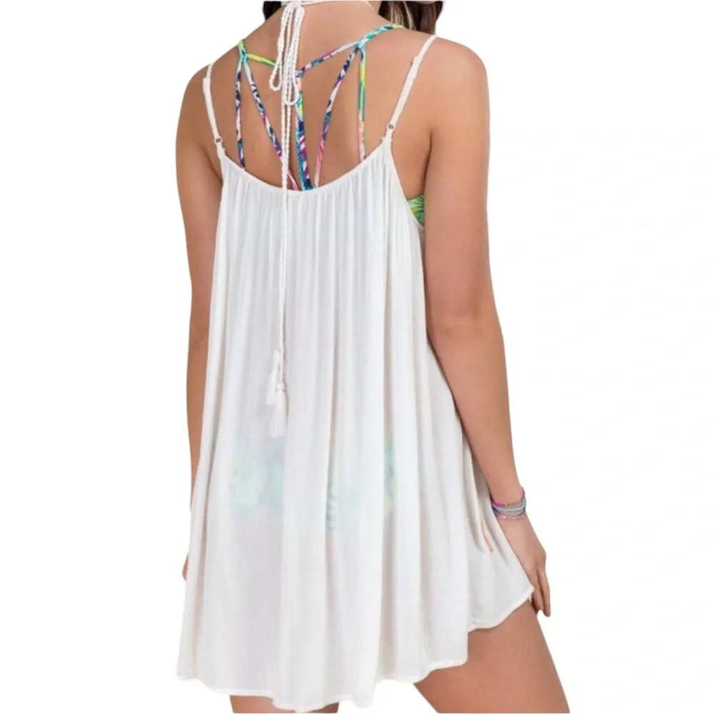 Francesca’s Collection White Cactus Swim Coverup